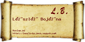 László Bojána névjegykártya